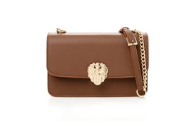 Vince Camuto Bolso Bandolera Tostado de Polipiel con Correa Larga 50cm. Elegante y Sofisticado para Mujer. Dimensiones 24x10x15cm. Capacidad y Estilo.